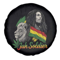 Jah Soldier Spare Tire Cover Lion Of Judah Reggae Rastafari Flag - Wonder Print Shop