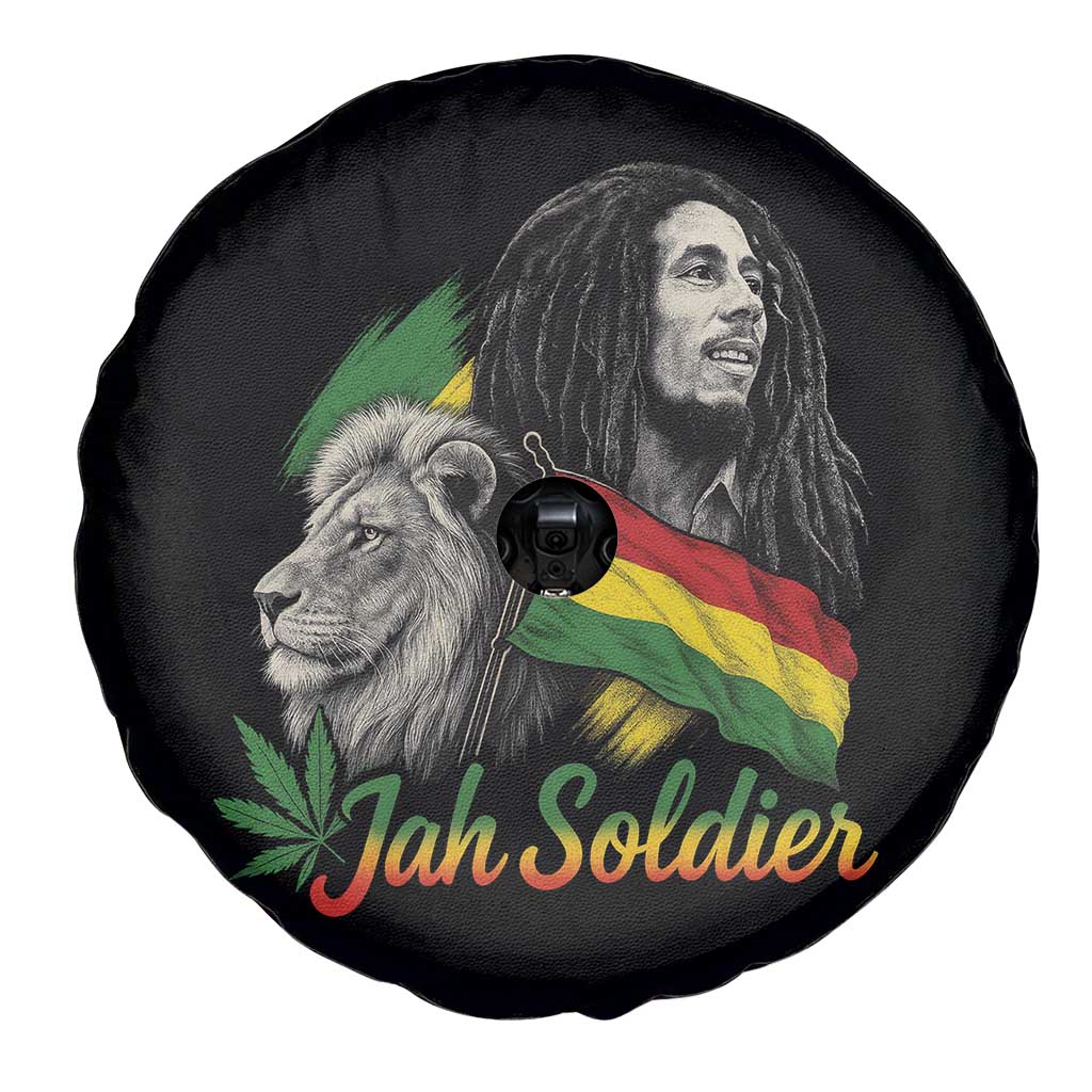 Jah Soldier Spare Tire Cover Lion Of Judah Reggae Rastafari Flag - Wonder Print Shop