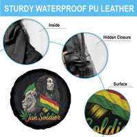Jah Soldier Spare Tire Cover Lion Of Judah Reggae Rastafari Flag - Wonder Print Shop