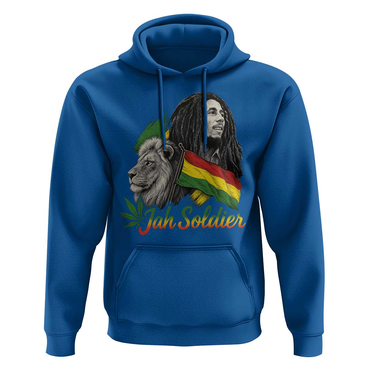 Jah Soldier Hoodie Lion Of Judah Reggae Rastafari Flag - Wonder Print Shop