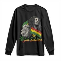 Jah Soldier Long Sleeve Shirt Lion Of Judah Reggae Rastafari Flag - Wonder Print Shop