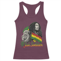 Jah Soldier Racerback Tank Top Lion Of Judah Reggae Rastafari Flag - Wonder Print Shop