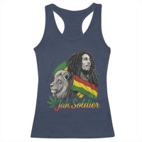 Jah Soldier Racerback Tank Top Lion Of Judah Reggae Rastafari Flag - Wonder Print Shop