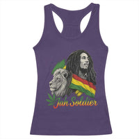 Jah Soldier Racerback Tank Top Lion Of Judah Reggae Rastafari Flag - Wonder Print Shop