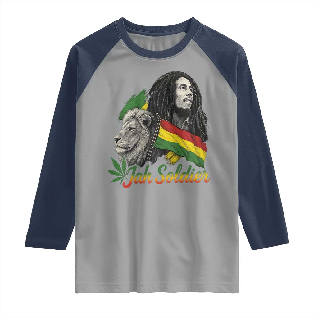 Jah Soldier Raglan Shirt Lion Of Judah Reggae Rastafari Flag - Wonder Print Shop