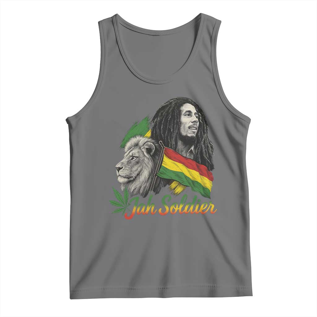 Jah Soldier Tank Top Lion Of Judah Reggae Rastafari Flag - Wonder Print Shop