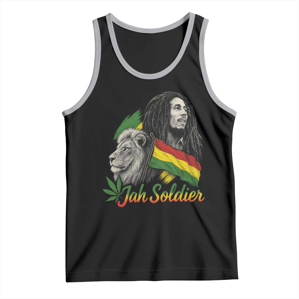 Jah Soldier Tank Top Lion Of Judah Reggae Rastafari Flag - Wonder Print Shop