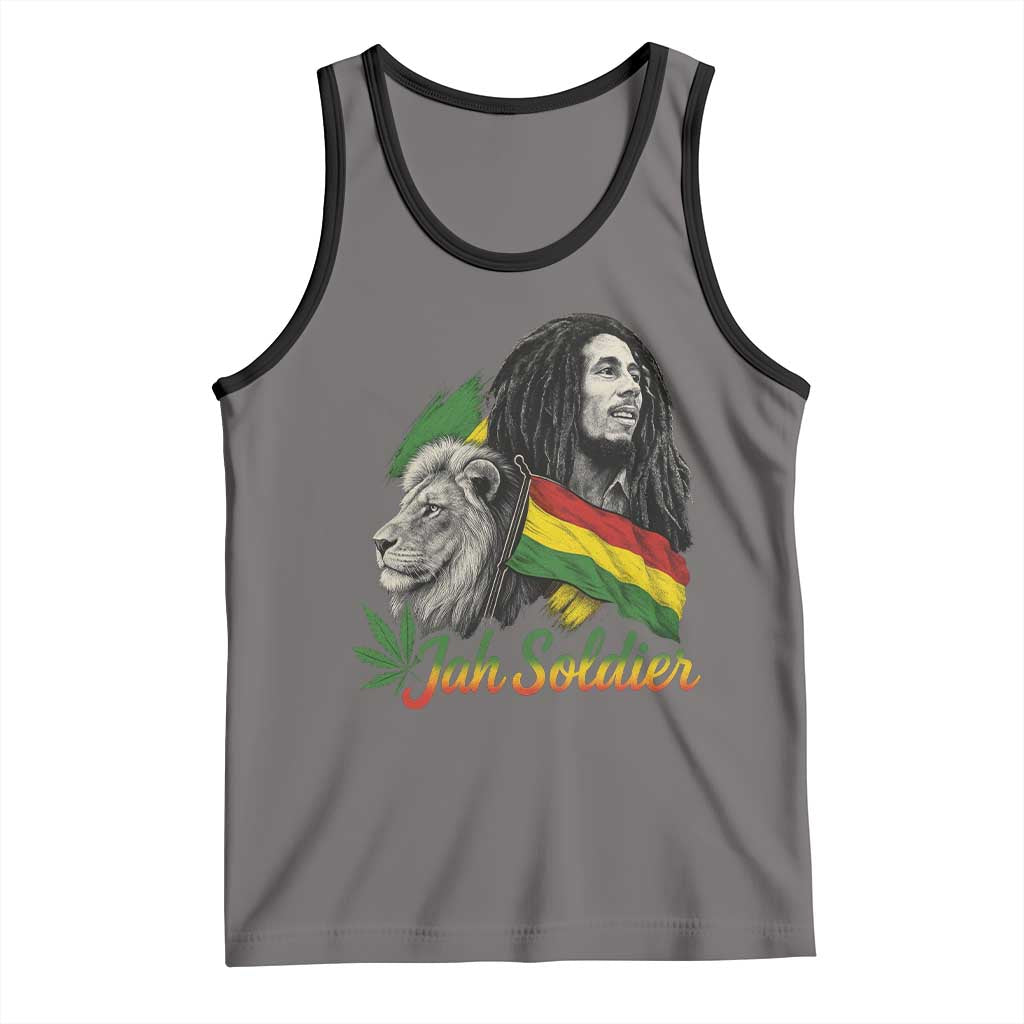 Jah Soldier Tank Top Lion Of Judah Reggae Rastafari Flag - Wonder Print Shop
