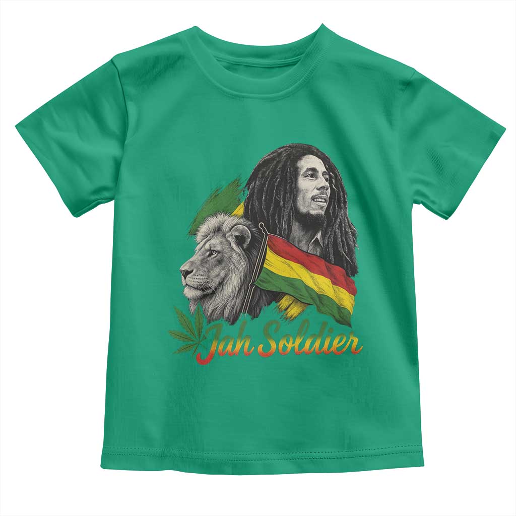 Jah Soldier Toddler T Shirt Lion Of Judah Reggae Rastafari Flag - Wonder Print Shop