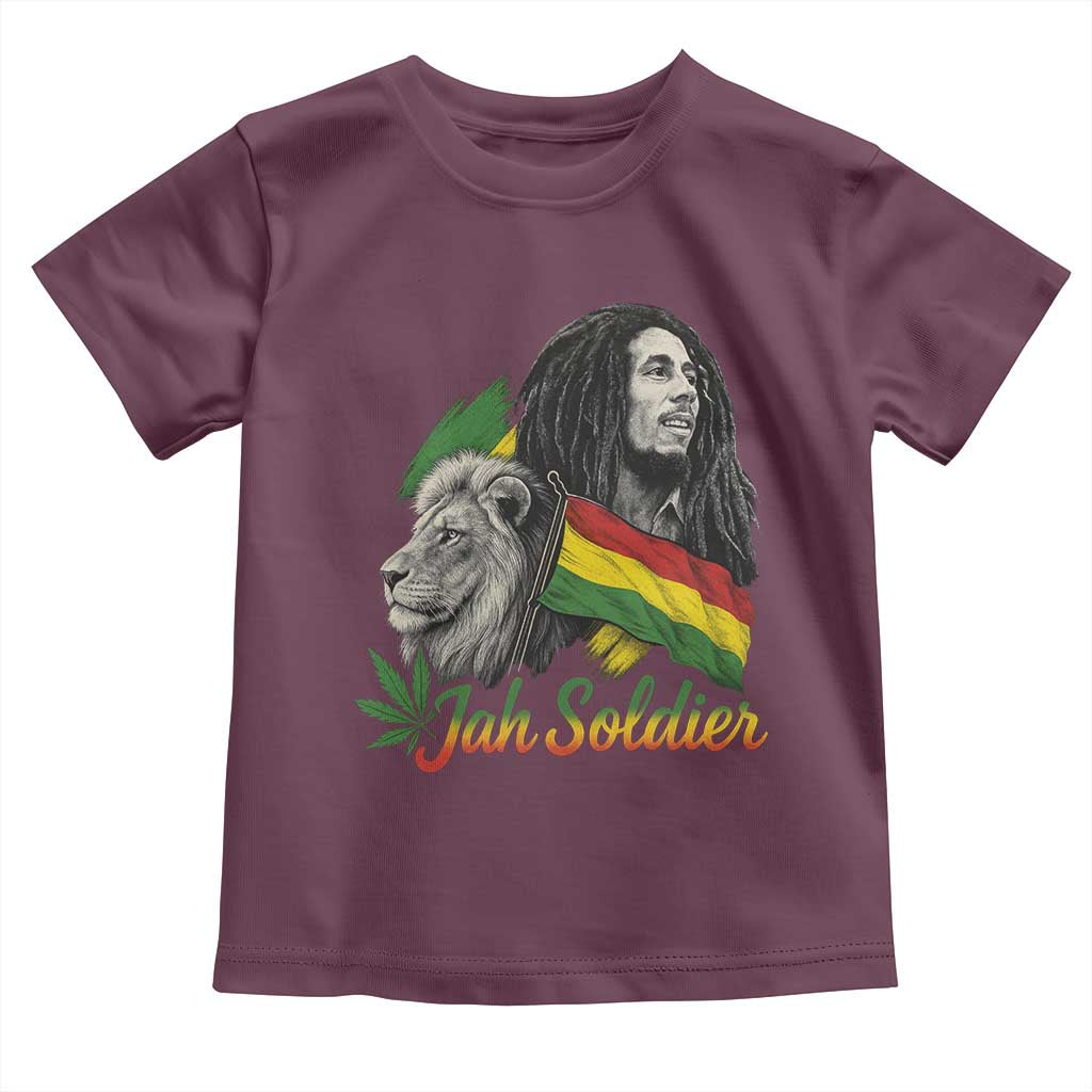 Jah Soldier Toddler T Shirt Lion Of Judah Reggae Rastafari Flag - Wonder Print Shop