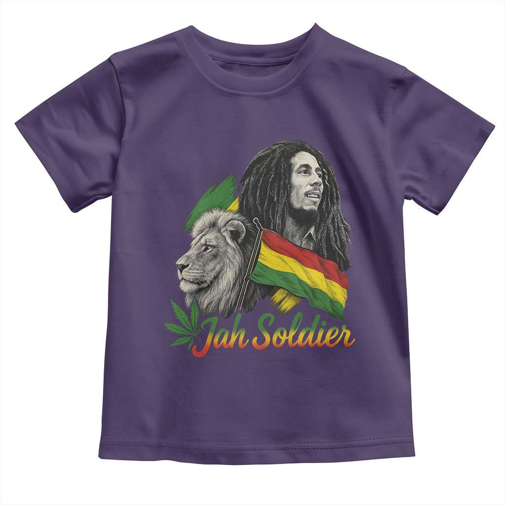 Jah Soldier Toddler T Shirt Lion Of Judah Reggae Rastafari Flag - Wonder Print Shop