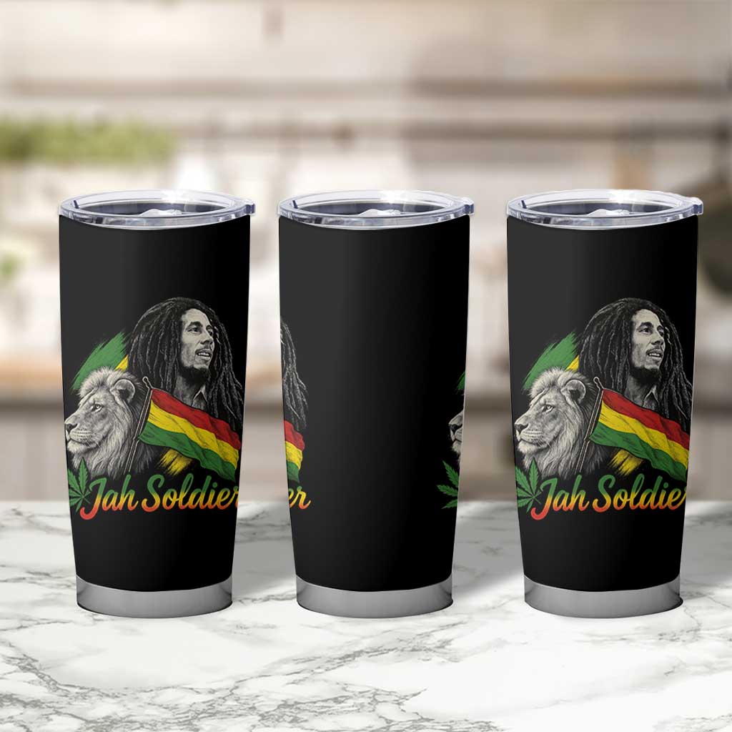 Jah Soldier Tumbler Cup Lion Of Judah Reggae Rastafari Flag - Wonder Print Shop