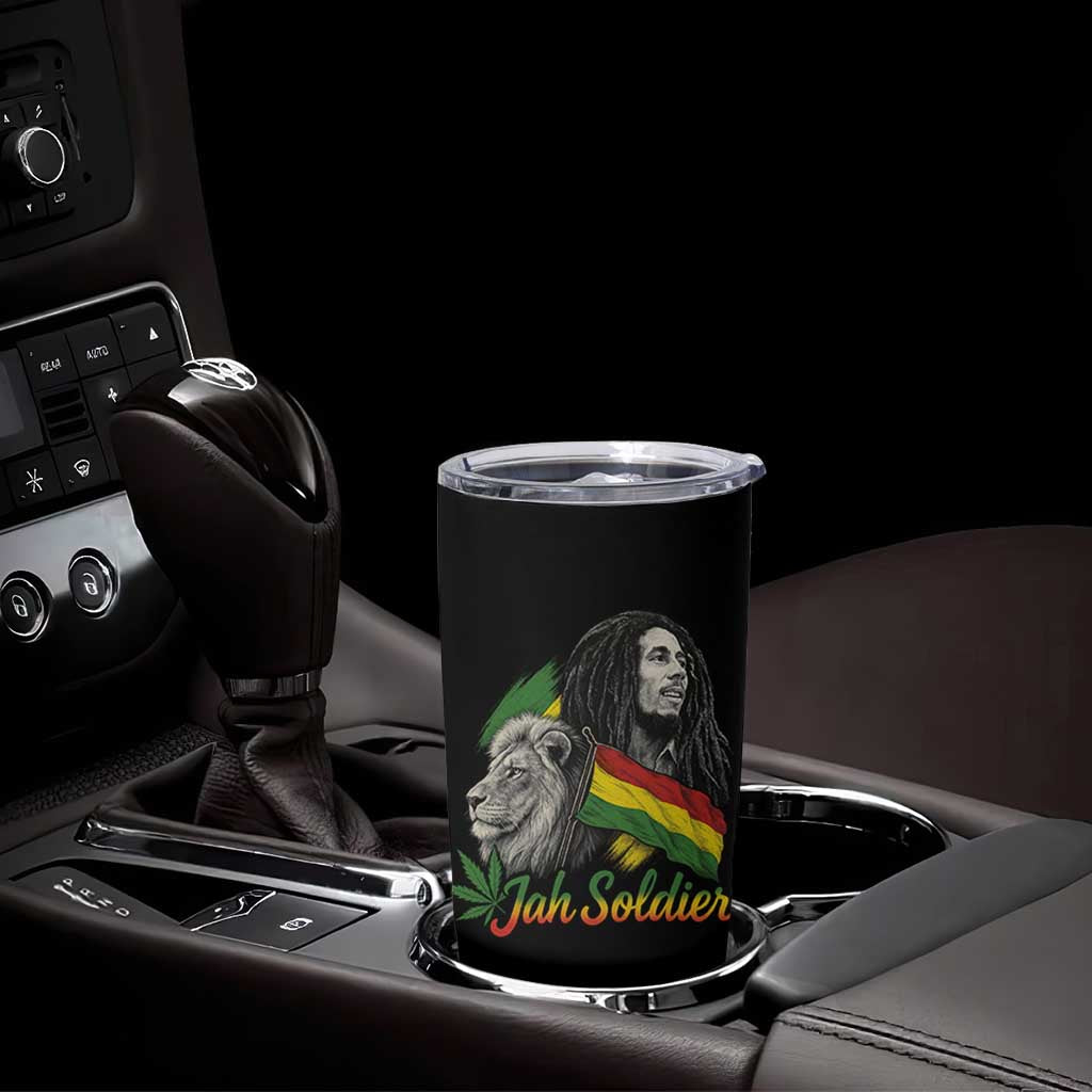 Jah Soldier Tumbler Cup Lion Of Judah Reggae Rastafari Flag - Wonder Print Shop