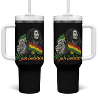 Jah Soldier Tumbler With Handle Lion Of Judah Reggae Rastafari Flag - Wonder Print Shop