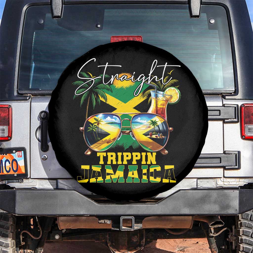 Straight Trippin Jamaica Spare Tire Cover Family Squad Summer Vacation - Wonder Print Shop