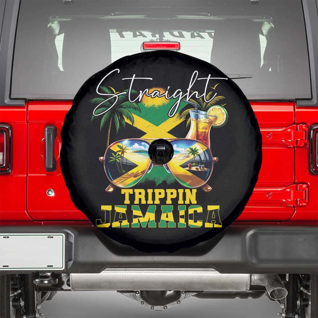 Straight Trippin Jamaica Spare Tire Cover Family Squad Summer Vacation - Wonder Print Shop