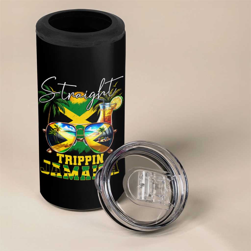 Straight Trippin Jamaica 4 in 1 Can Cooler Tumbler Family Squad Summer Vacation - Wonder Print Shop