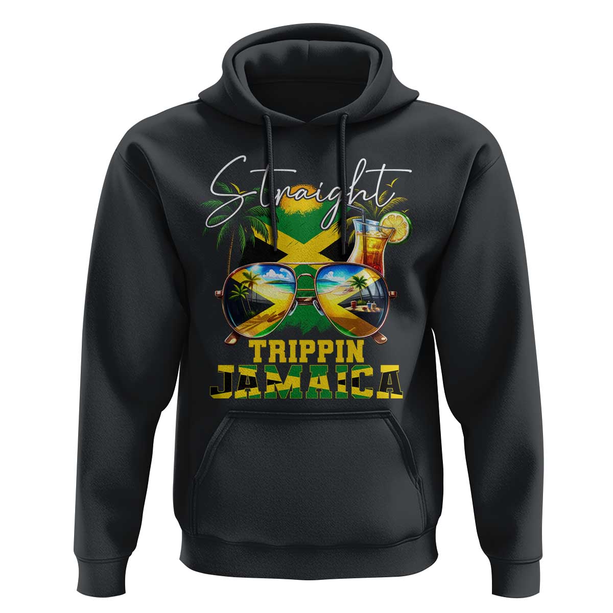 Straight Trippin Jamaica Hoodie Family Squad Summer Vacation - Wonder Print Shop