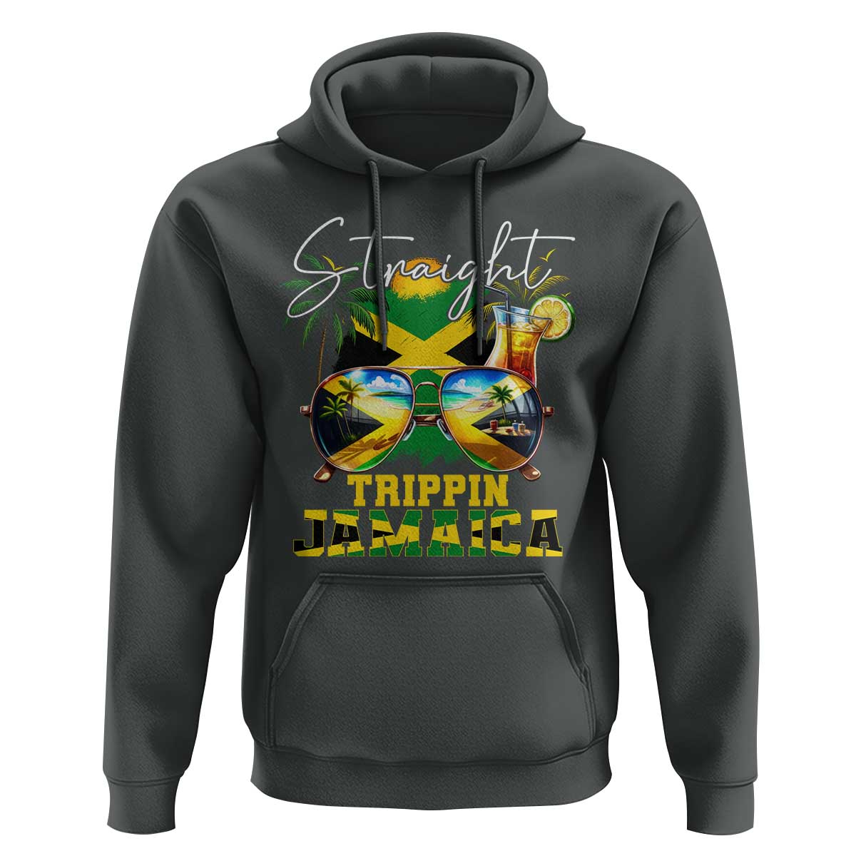 Straight Trippin Jamaica Hoodie Family Squad Summer Vacation - Wonder Print Shop