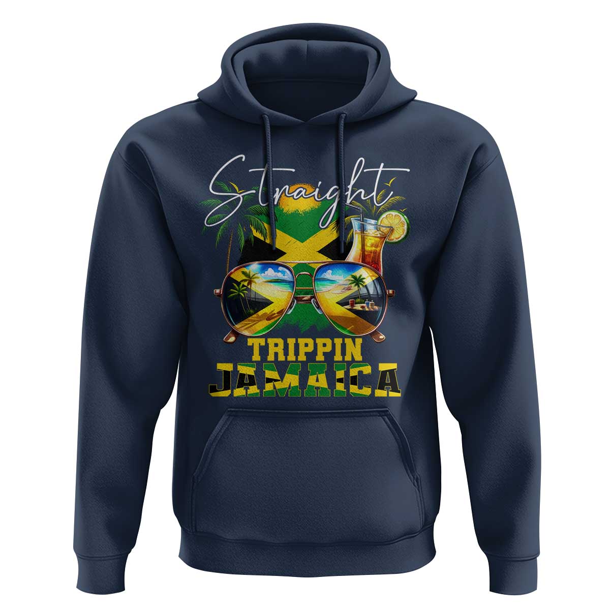 Straight Trippin Jamaica Hoodie Family Squad Summer Vacation - Wonder Print Shop