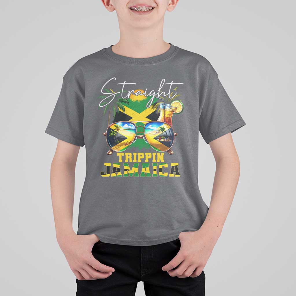 Straight Trippin Jamaica T Shirt For Kid Family Squad Summer Vacation - Wonder Print Shop