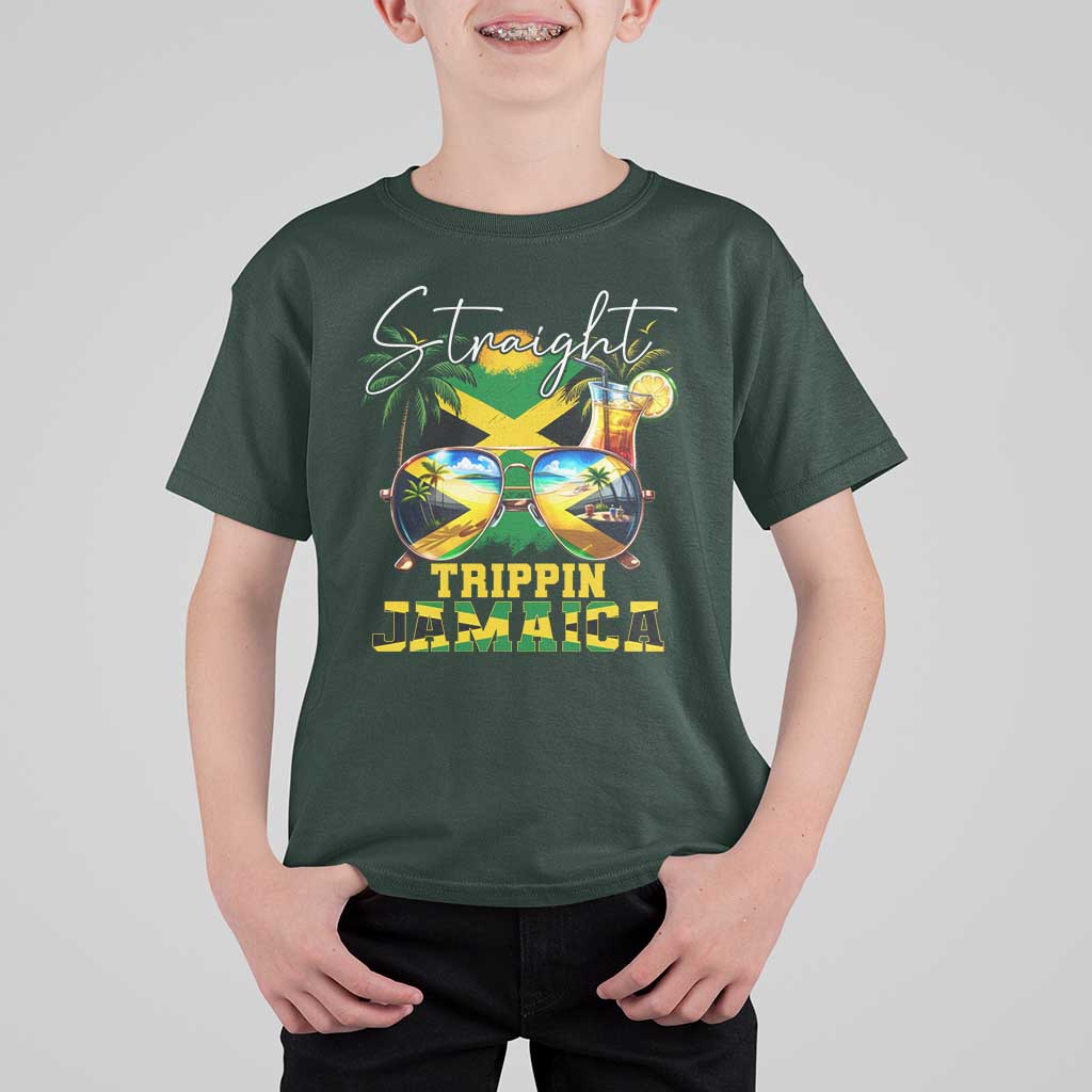 Straight Trippin Jamaica T Shirt For Kid Family Squad Summer Vacation - Wonder Print Shop