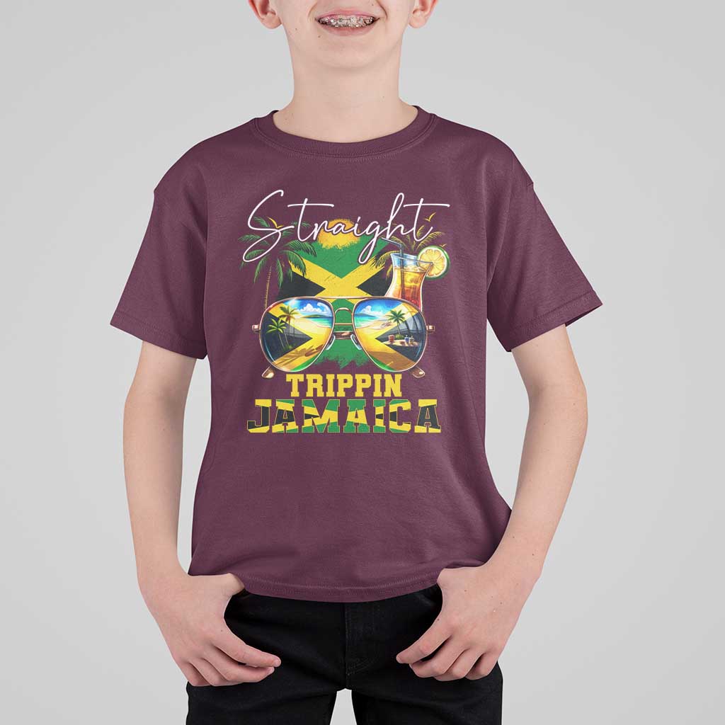 Straight Trippin Jamaica T Shirt For Kid Family Squad Summer Vacation - Wonder Print Shop