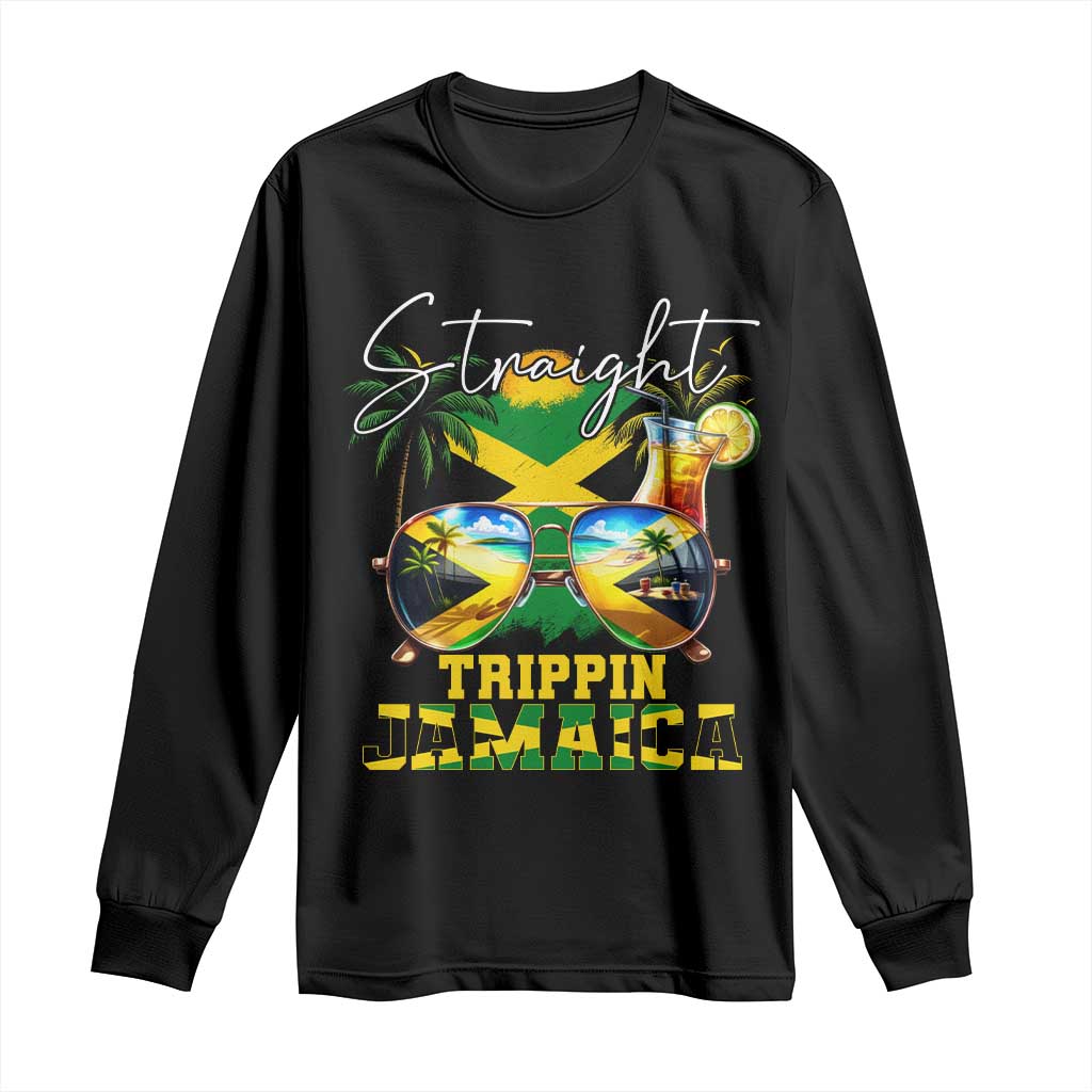 Straight Trippin Jamaica Long Sleeve Shirt Family Squad Summer Vacation - Wonder Print Shop