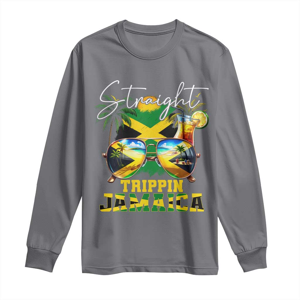 Straight Trippin Jamaica Long Sleeve Shirt Family Squad Summer Vacation - Wonder Print Shop
