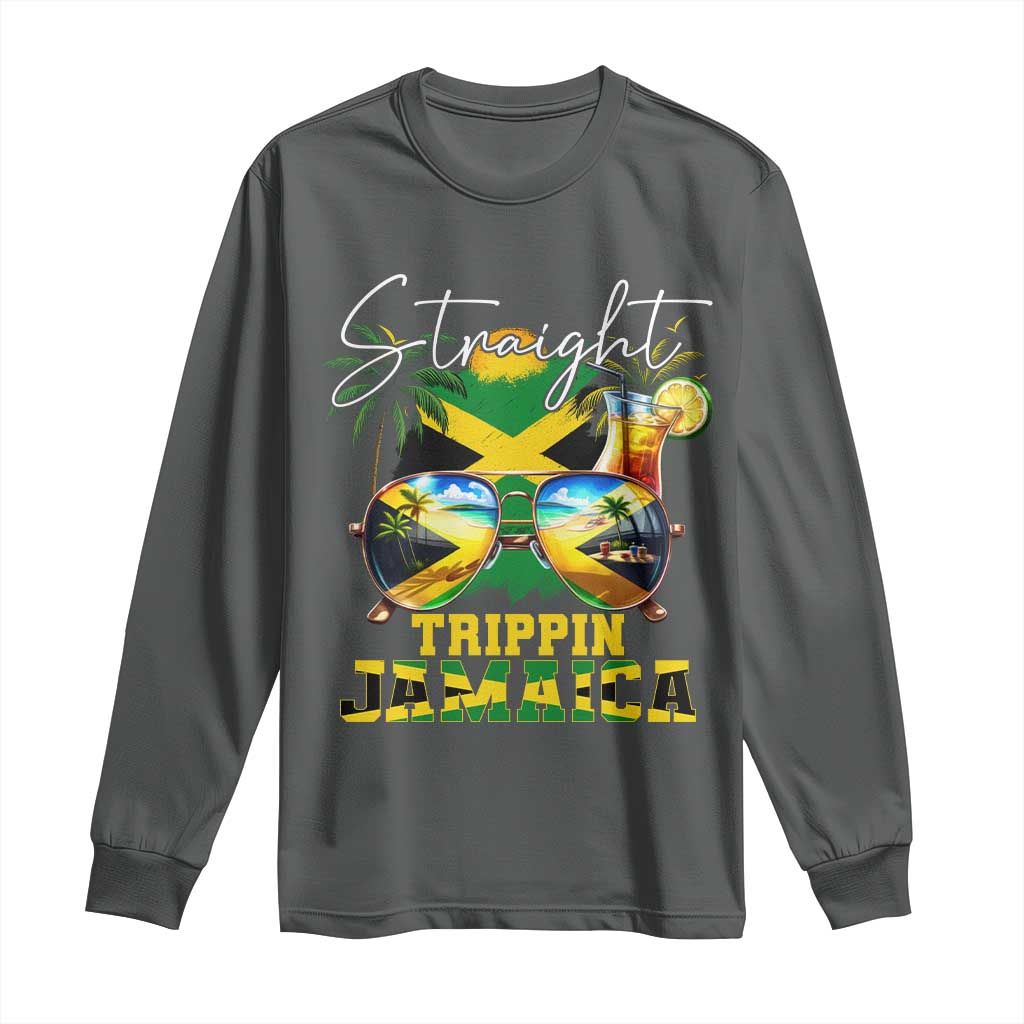 Straight Trippin Jamaica Long Sleeve Shirt Family Squad Summer Vacation - Wonder Print Shop