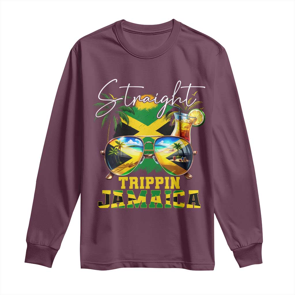 Straight Trippin Jamaica Long Sleeve Shirt Family Squad Summer Vacation - Wonder Print Shop