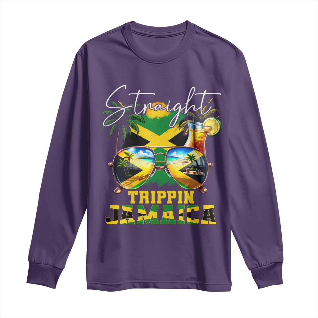 Straight Trippin Jamaica Long Sleeve Shirt Family Squad Summer Vacation - Wonder Print Shop