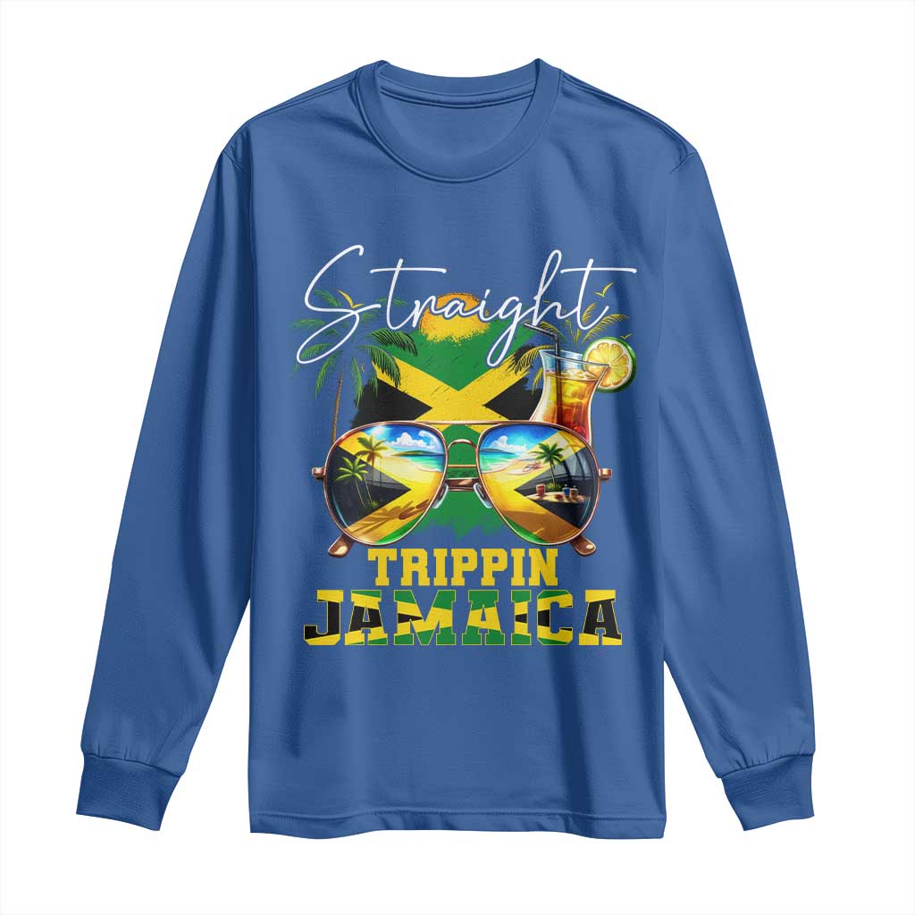 Straight Trippin Jamaica Long Sleeve Shirt Family Squad Summer Vacation - Wonder Print Shop