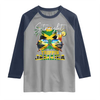 Straight Trippin Jamaica Raglan Shirt Family Squad Summer Vacation - Wonder Print Shop
