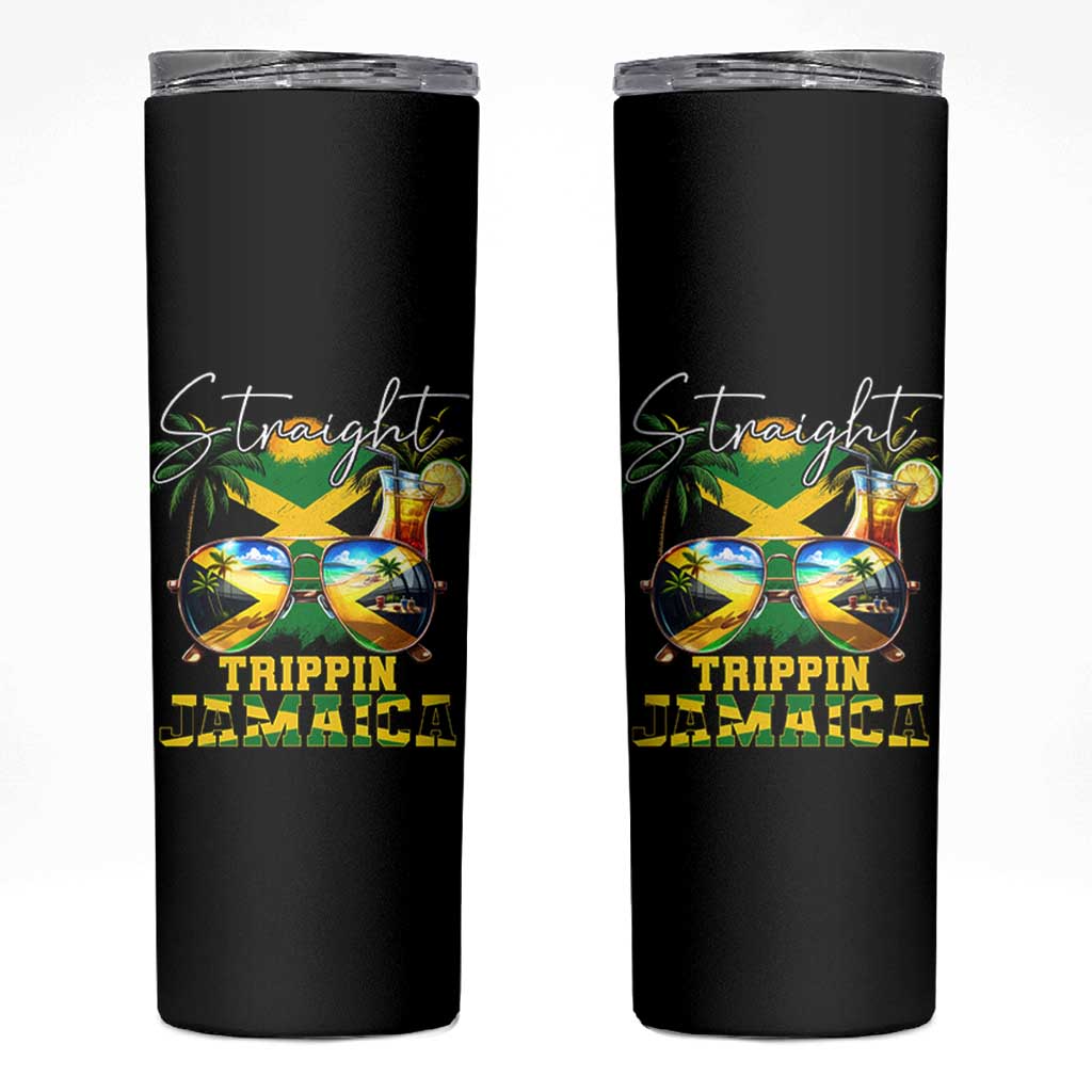 Straight Trippin Jamaica Skinny Tumbler Family Squad Summer Vacation - Wonder Print Shop