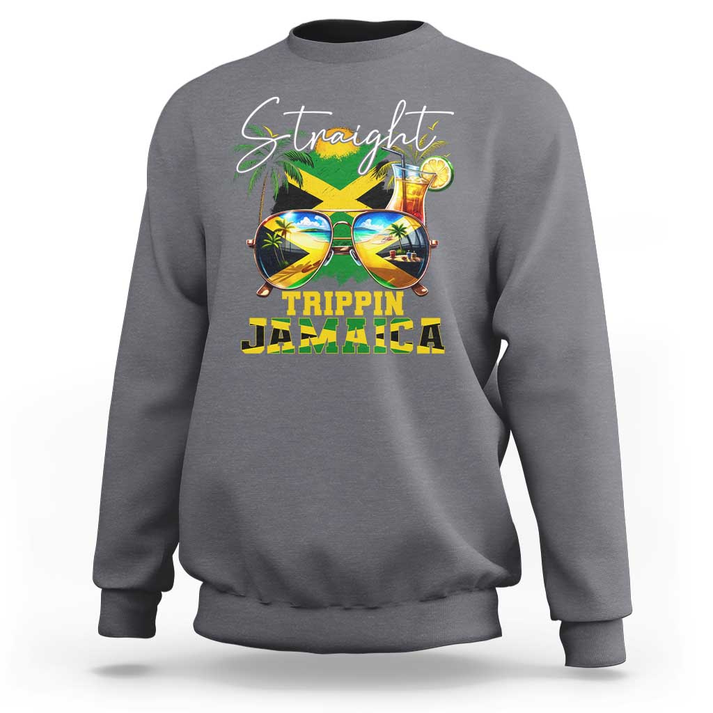 Straight Trippin Jamaica Sweatshirt Family Squad Summer Vacation - Wonder Print Shop