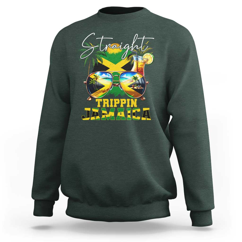 Straight Trippin Jamaica Sweatshirt Family Squad Summer Vacation - Wonder Print Shop
