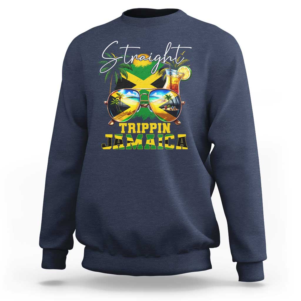 Straight Trippin Jamaica Sweatshirt Family Squad Summer Vacation - Wonder Print Shop