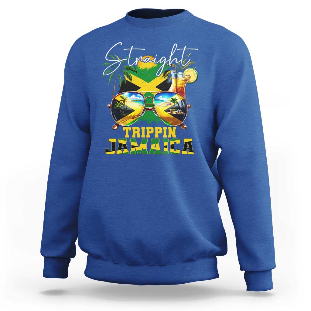 Straight Trippin Jamaica Sweatshirt Family Squad Summer Vacation - Wonder Print Shop