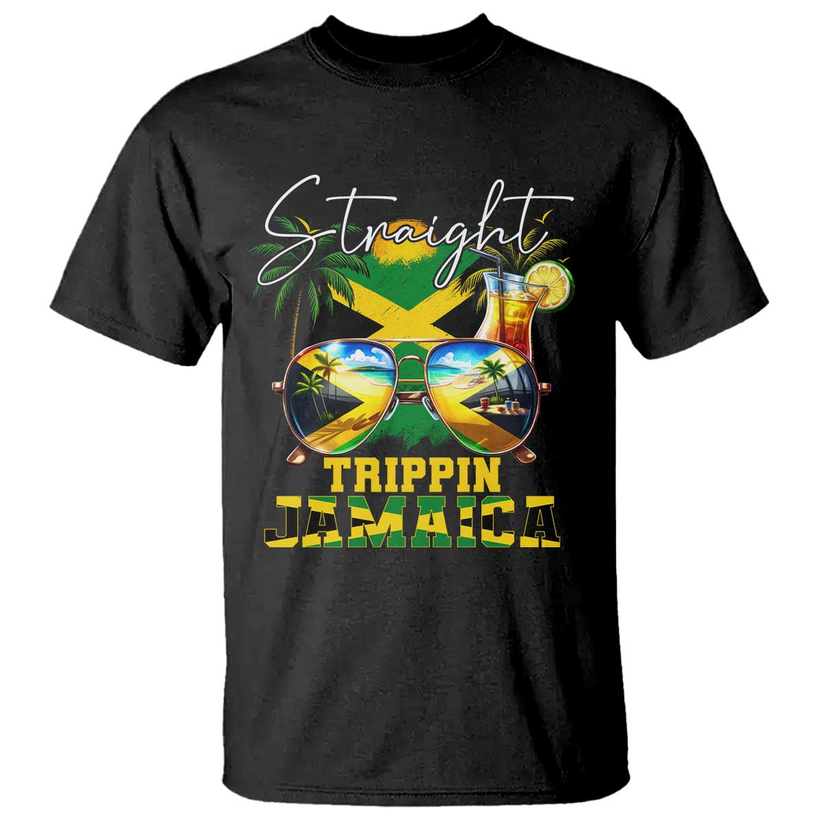 Straight Trippin Jamaica T Shirt Family Squad Summer Vacation - Wonder Print Shop