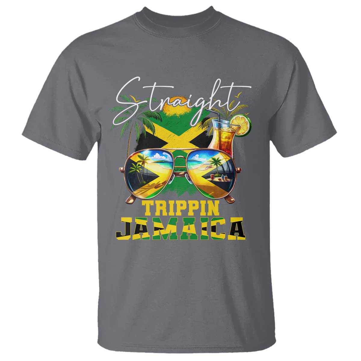 Straight Trippin Jamaica T Shirt Family Squad Summer Vacation - Wonder Print Shop