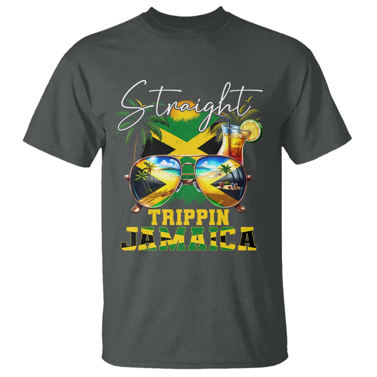 Straight Trippin Jamaica T Shirt Family Squad Summer Vacation - Wonder Print Shop