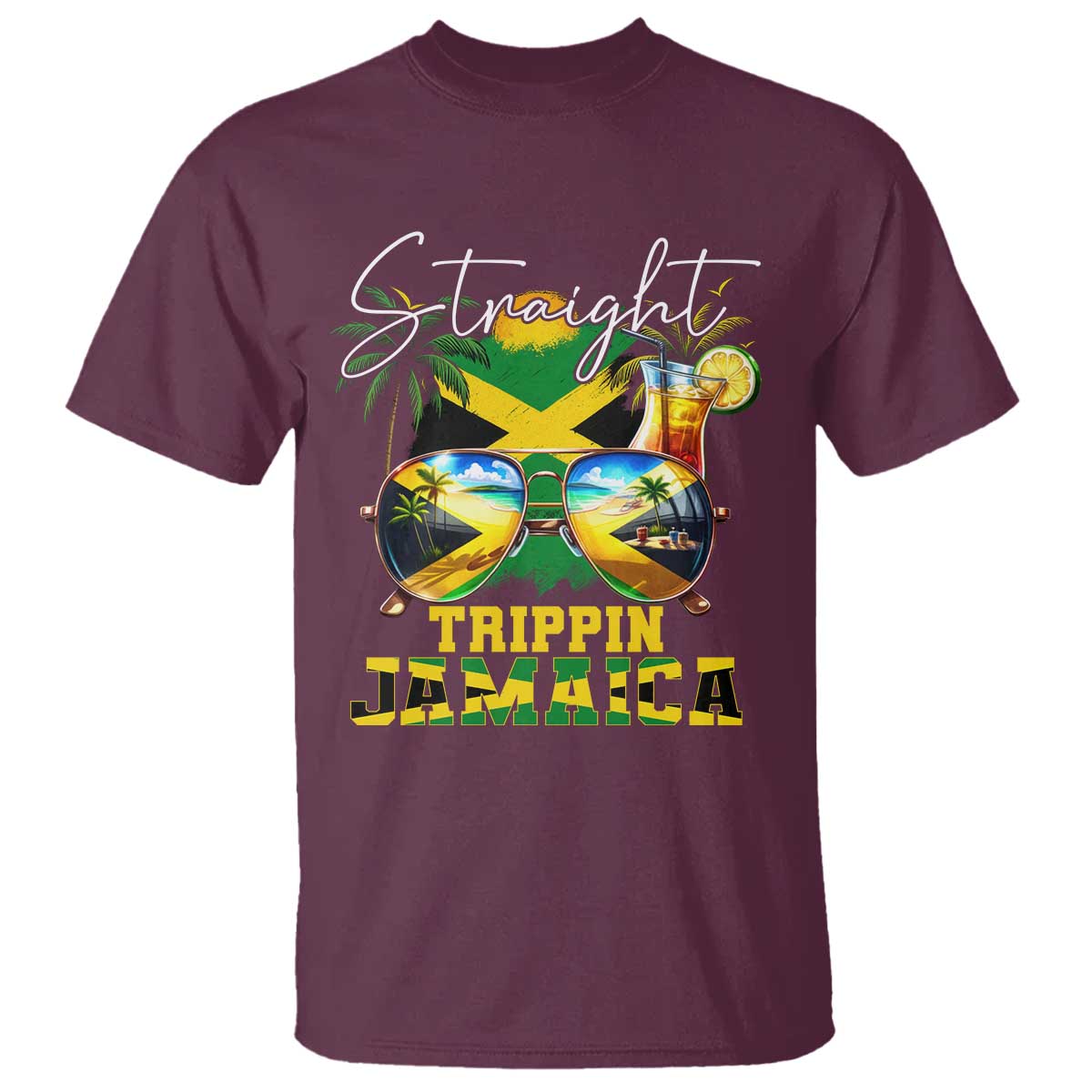 Straight Trippin Jamaica T Shirt Family Squad Summer Vacation - Wonder Print Shop