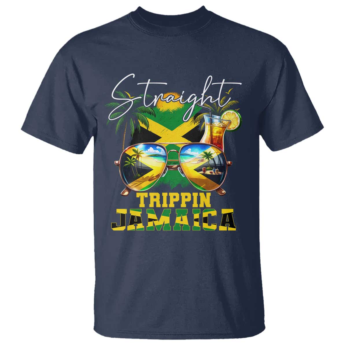 Straight Trippin Jamaica T Shirt Family Squad Summer Vacation - Wonder Print Shop
