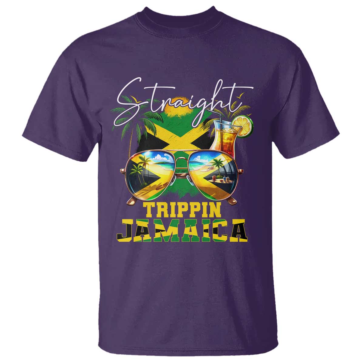 Straight Trippin Jamaica T Shirt Family Squad Summer Vacation - Wonder Print Shop