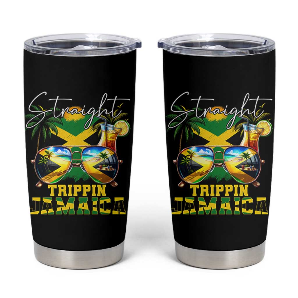 Straight Trippin Jamaica Tumbler Cup Family Squad Summer Vacation - Wonder Print Shop