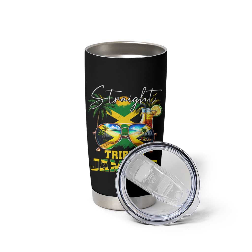 Straight Trippin Jamaica Tumbler Cup Family Squad Summer Vacation - Wonder Print Shop