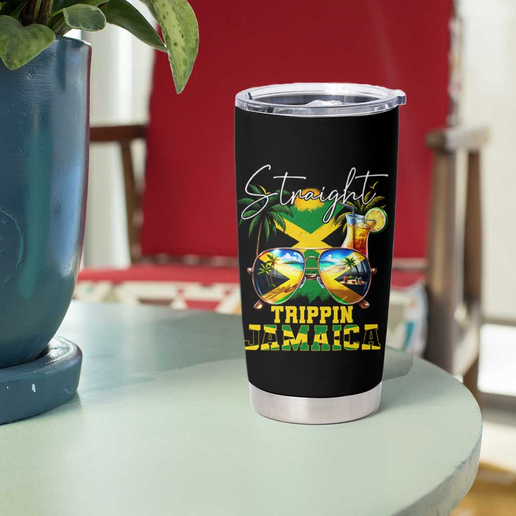 Straight Trippin Jamaica Tumbler Cup Family Squad Summer Vacation - Wonder Print Shop