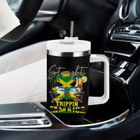 Straight Trippin Jamaica Tumbler With Handle Family Squad Summer Vacation - Wonder Print Shop