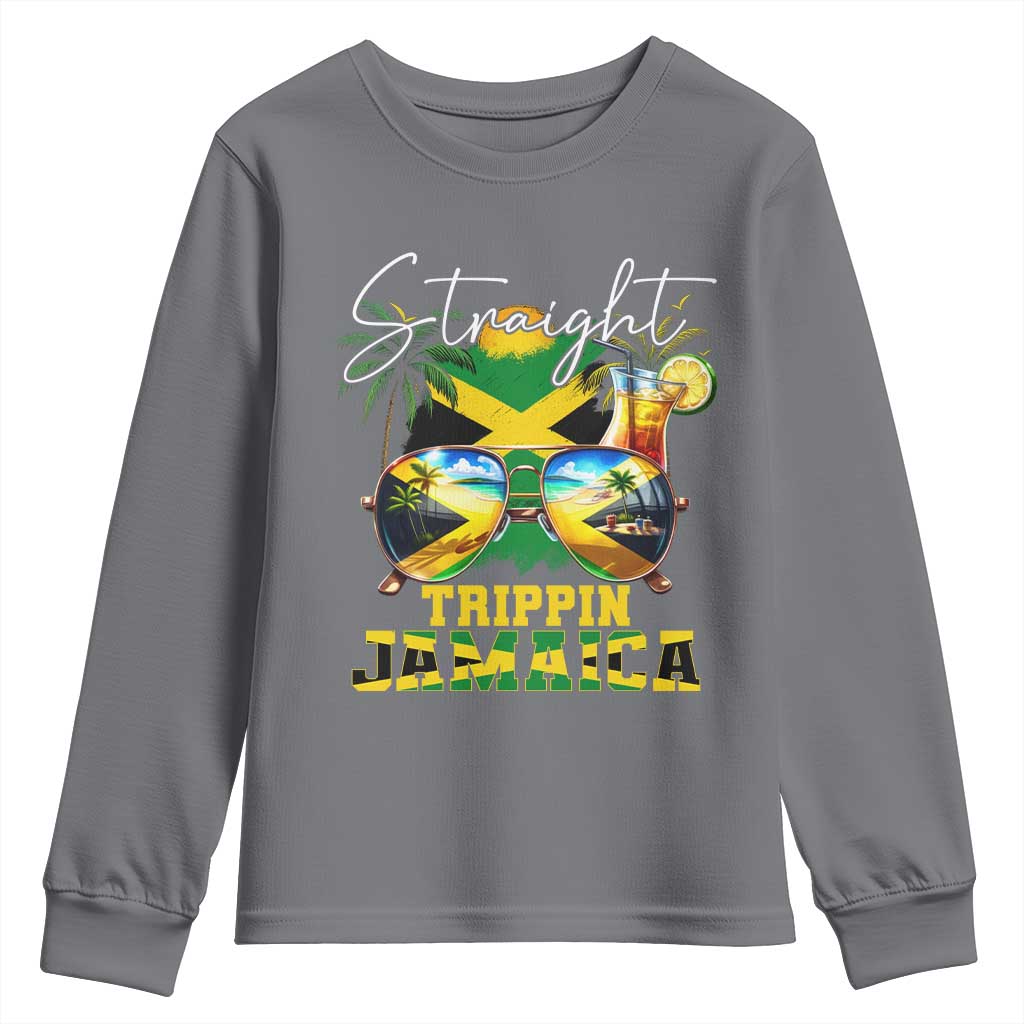 Straight Trippin Jamaica Youth Sweatshirt Family Squad Summer Vacation - Wonder Print Shop